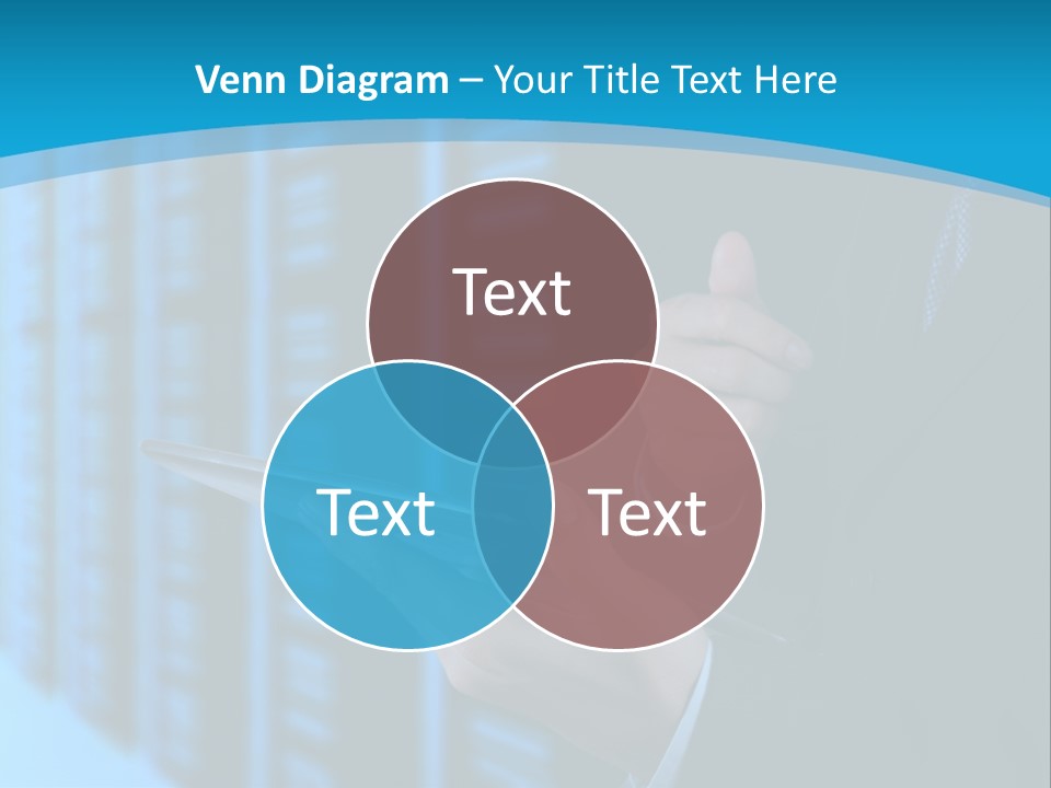 Man With A Tablet PowerPoint Template