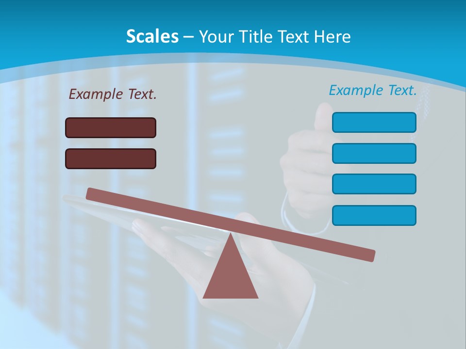Man With A Tablet PowerPoint Template