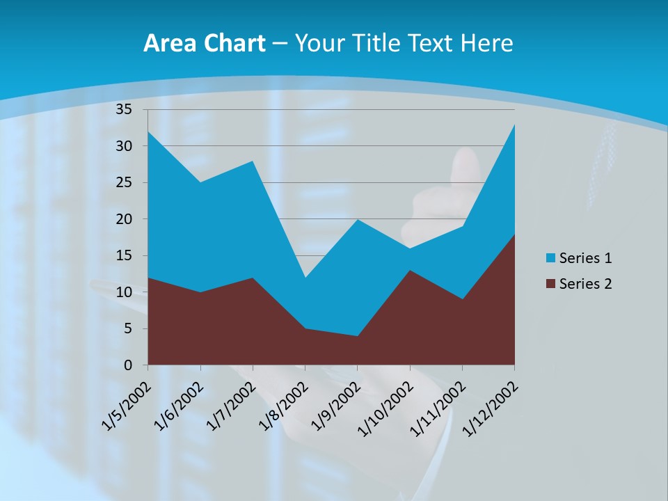 Man With A Tablet PowerPoint Template