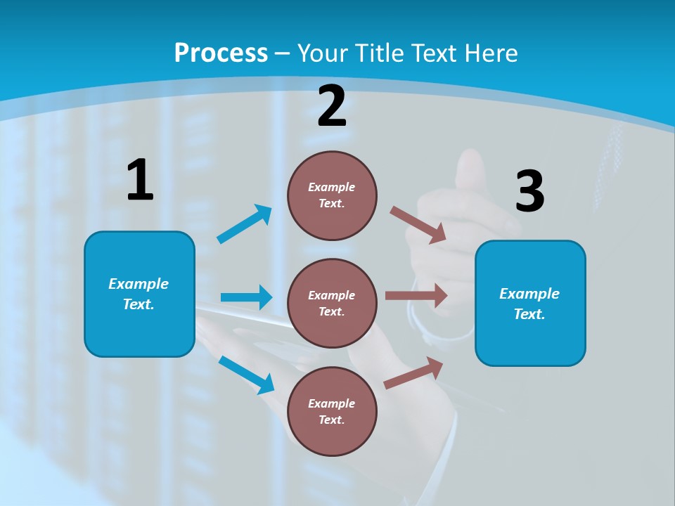 Man With A Tablet PowerPoint Template