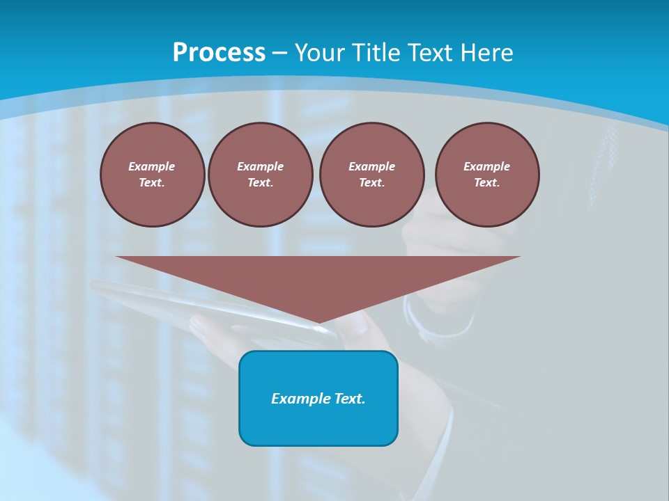 Man With A Tablet PowerPoint Template