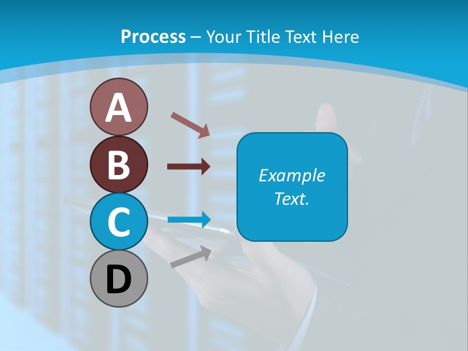 Man With A Tablet PowerPoint Template