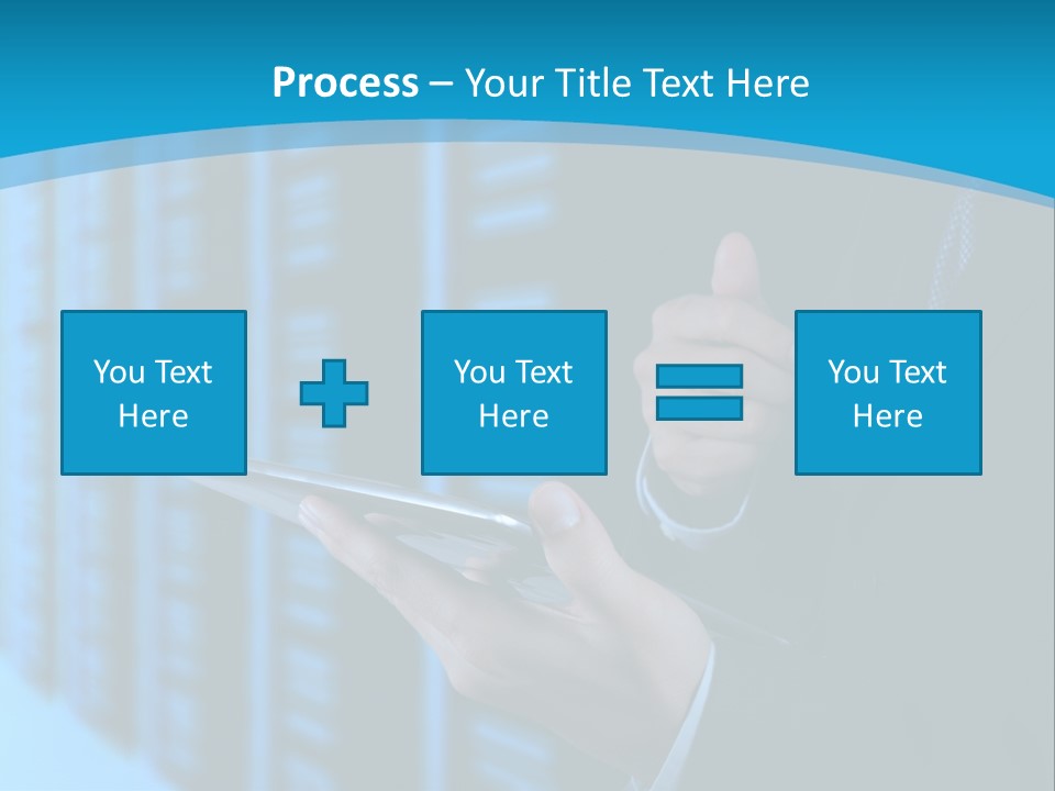 Man With A Tablet PowerPoint Template