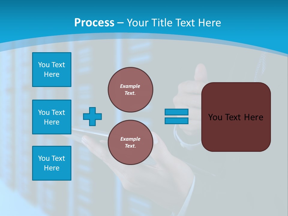 Man With A Tablet PowerPoint Template
