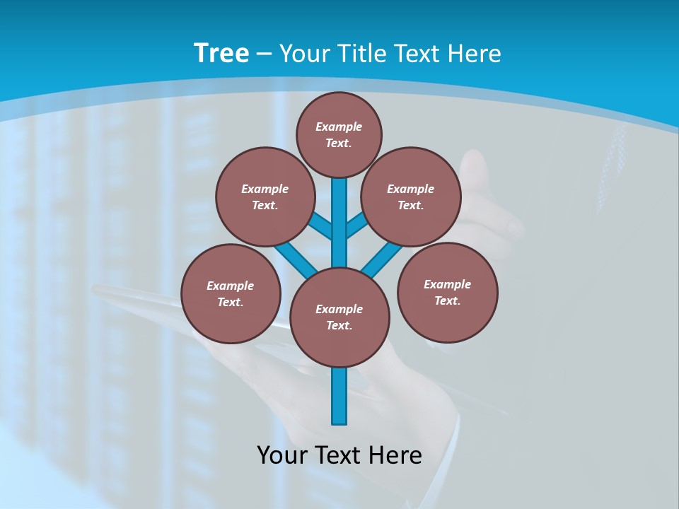 Man With A Tablet PowerPoint Template