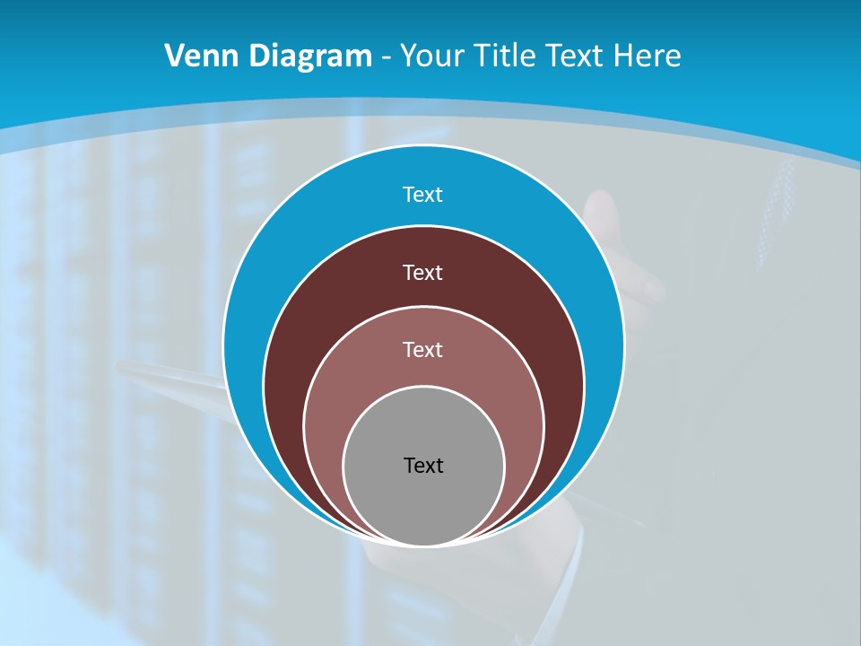Man With A Tablet PowerPoint Template