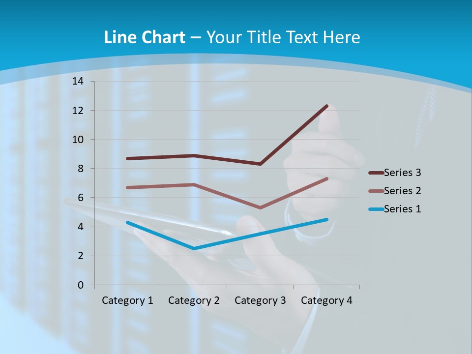 Man With A Tablet PowerPoint Template