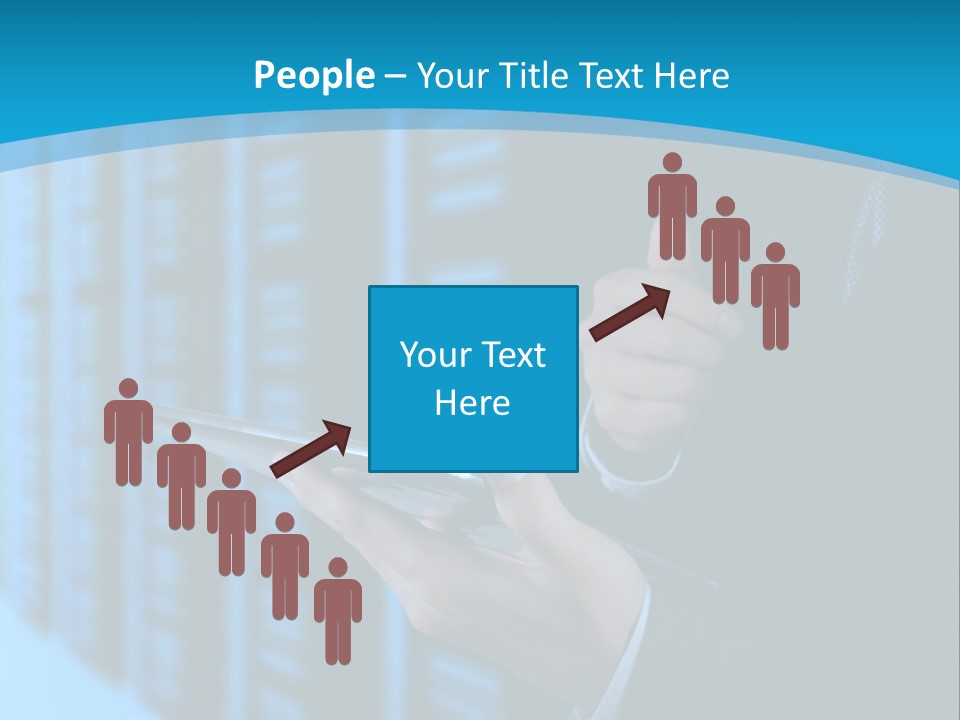 Man With A Tablet PowerPoint Template