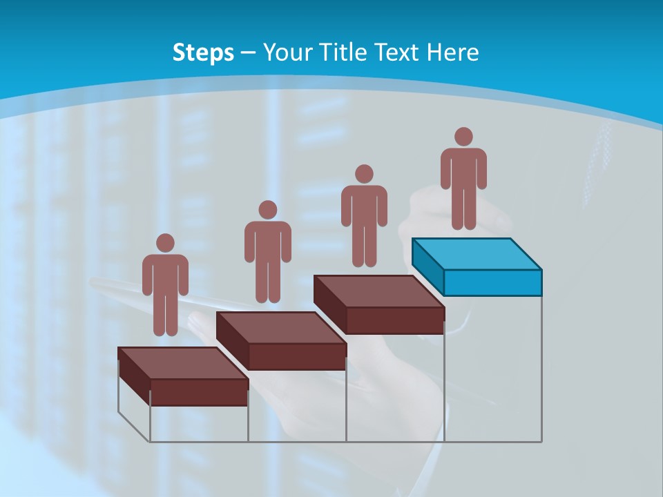 Man With A Tablet PowerPoint Template
