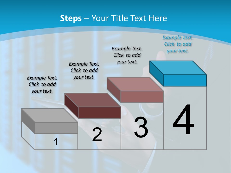 Man With A Tablet PowerPoint Template