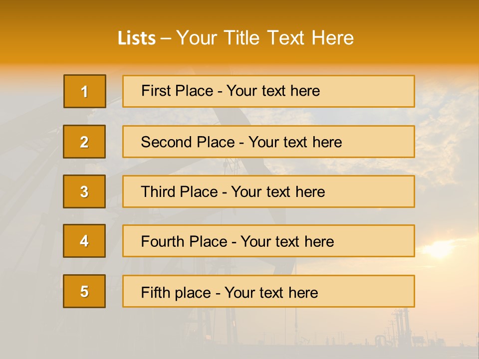 Oil Rigs PowerPoint Template