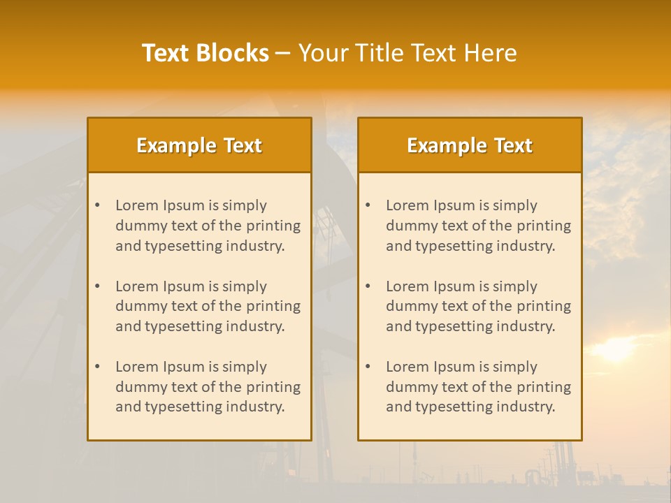 Oil Rigs PowerPoint Template