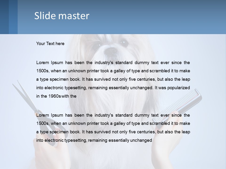 Hairdresser's Dog PowerPoint Template
