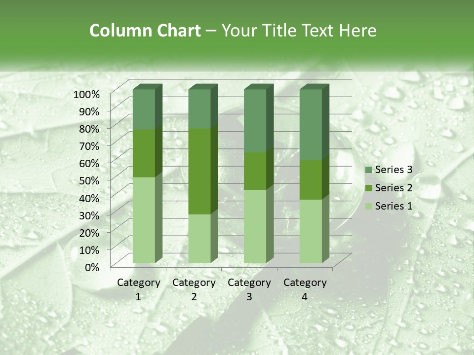 A Drop Of Water On A Leaf PowerPoint Template