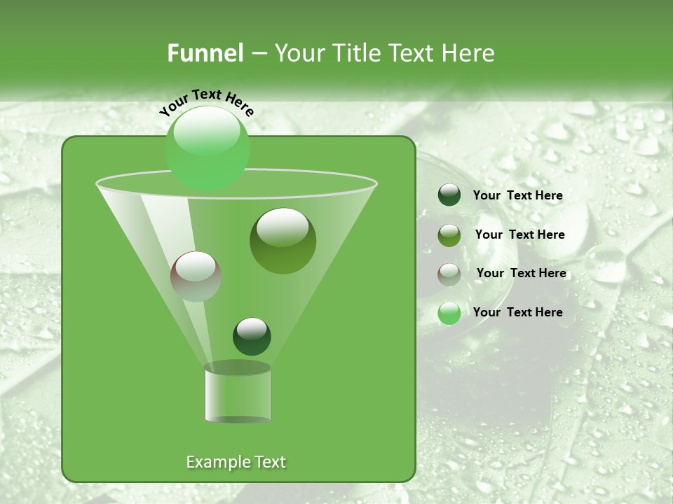 A Drop Of Water On A Leaf PowerPoint Template