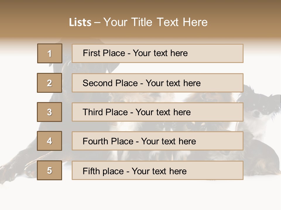 Family Photo Of Dogs PowerPoint Template