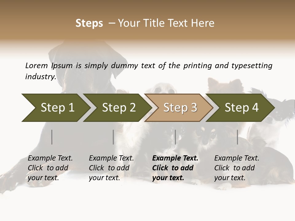 Family Photo Of Dogs PowerPoint Template