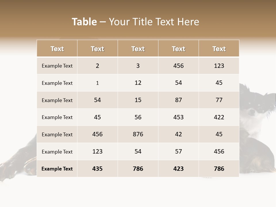 Family Photo Of Dogs PowerPoint Template