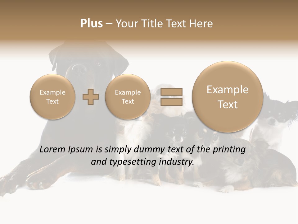 Family Photo Of Dogs PowerPoint Template