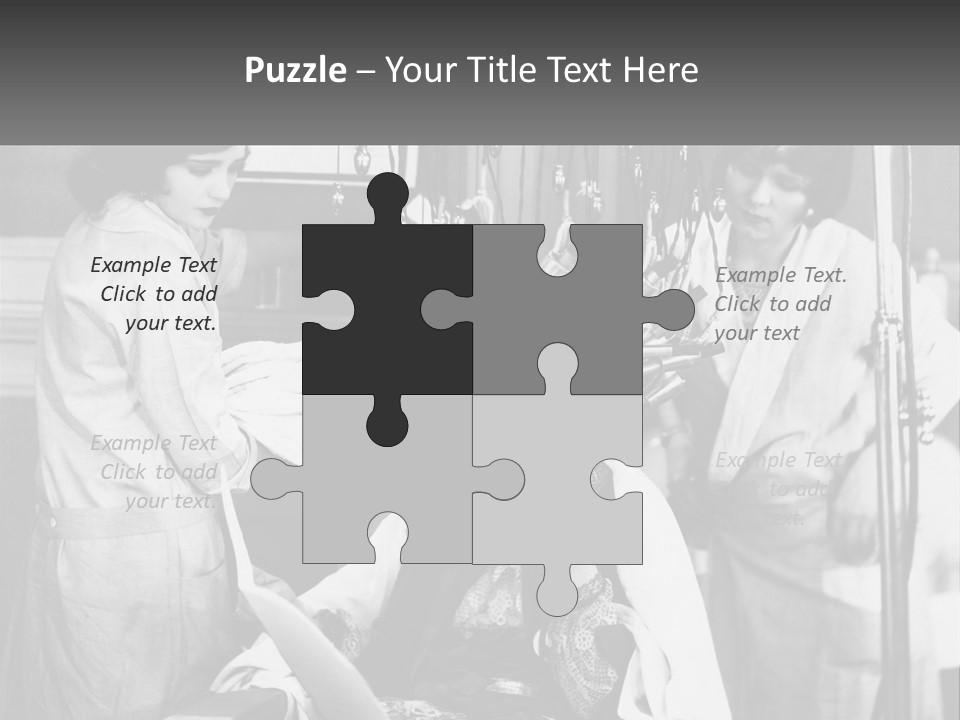 The Girl At The Hairdresser PowerPoint Template