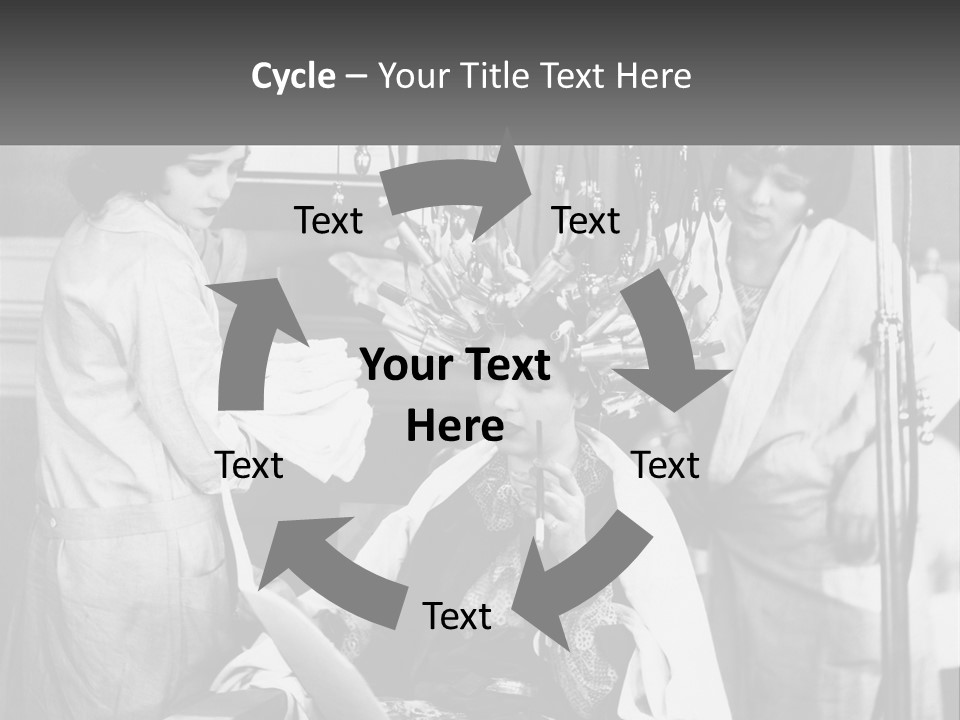 The Girl At The Hairdresser PowerPoint Template