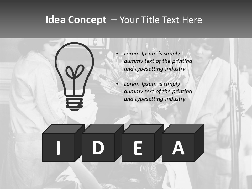 The Girl At The Hairdresser PowerPoint Template