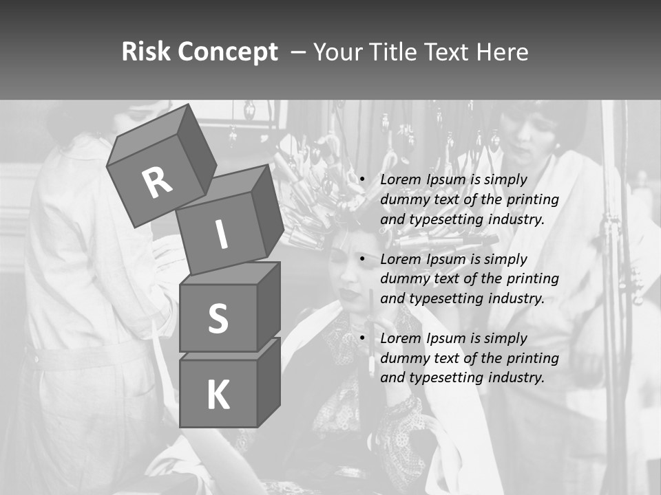 The Girl At The Hairdresser PowerPoint Template