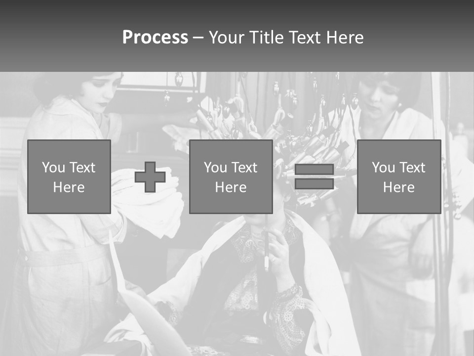 The Girl At The Hairdresser PowerPoint Template