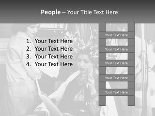 The Girl At The Hairdresser PowerPoint Template