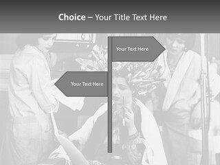 The Girl At The Hairdresser PowerPoint Template