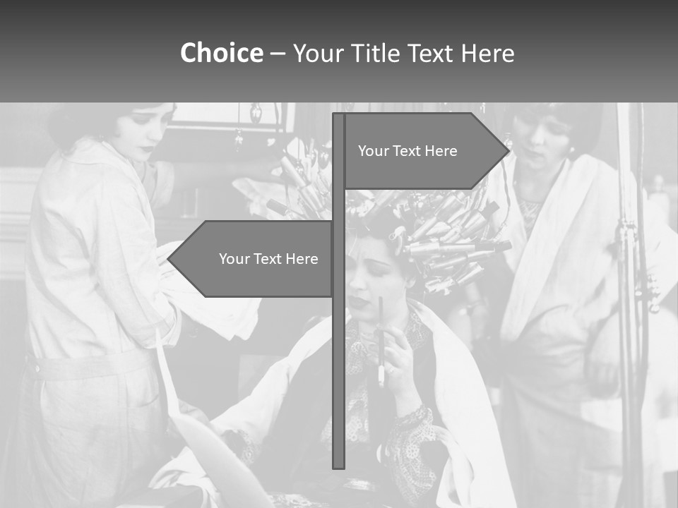 The Girl At The Hairdresser PowerPoint Template