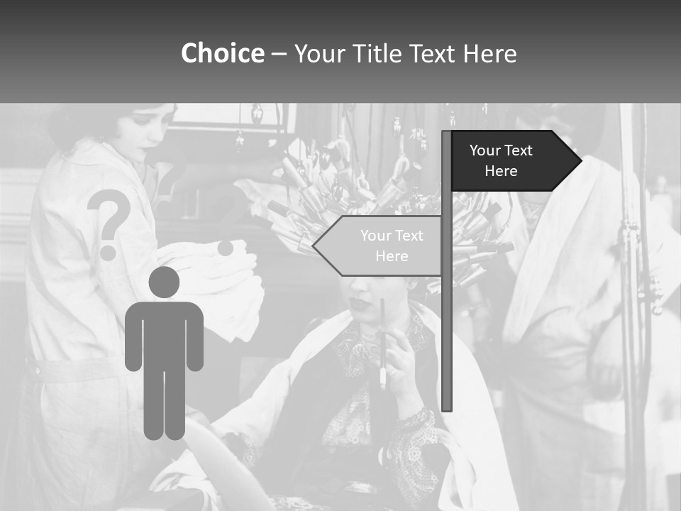 The Girl At The Hairdresser PowerPoint Template
