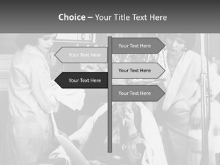 The Girl At The Hairdresser PowerPoint Template