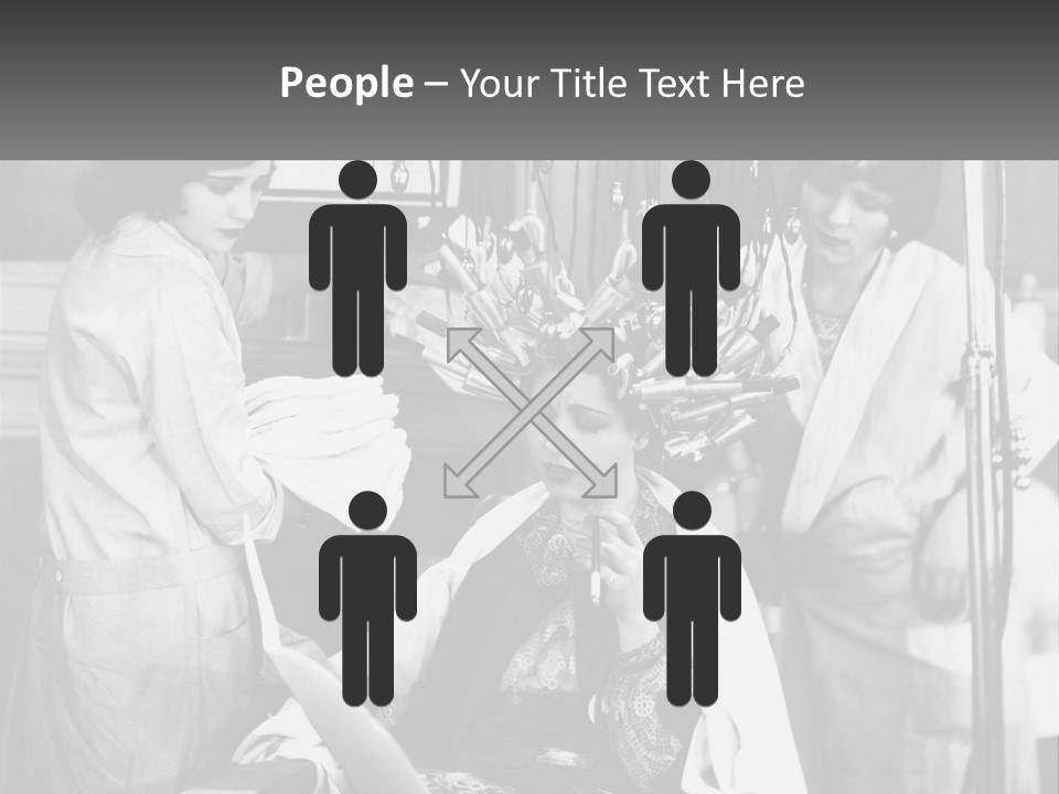 The Girl At The Hairdresser PowerPoint Template