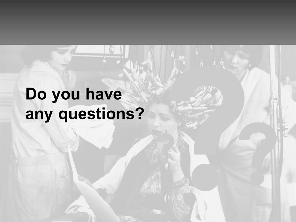 The Girl At The Hairdresser PowerPoint Template