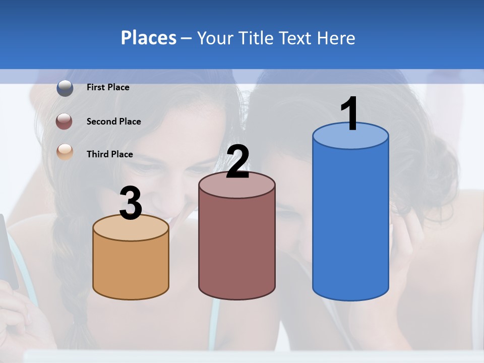 Girls Pay For Online Purchases PowerPoint Template