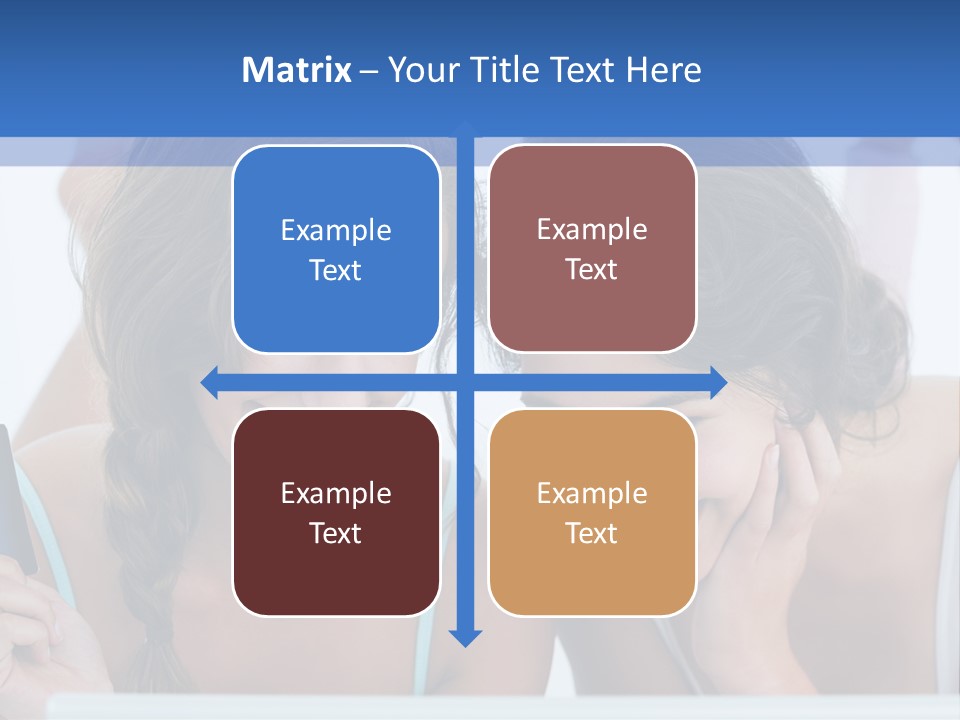 Girls Pay For Online Purchases PowerPoint Template