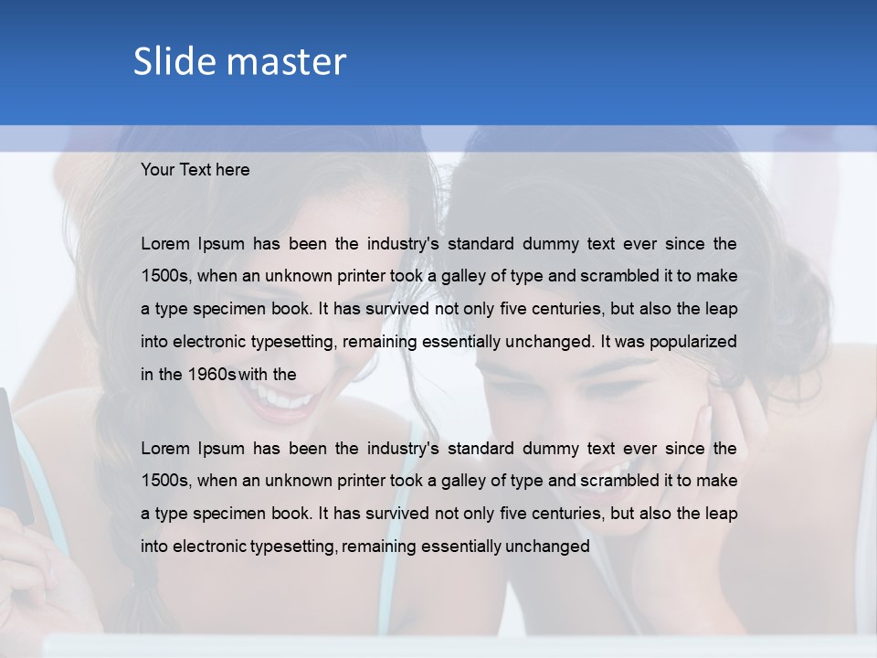 Girls Pay For Online Purchases PowerPoint Template