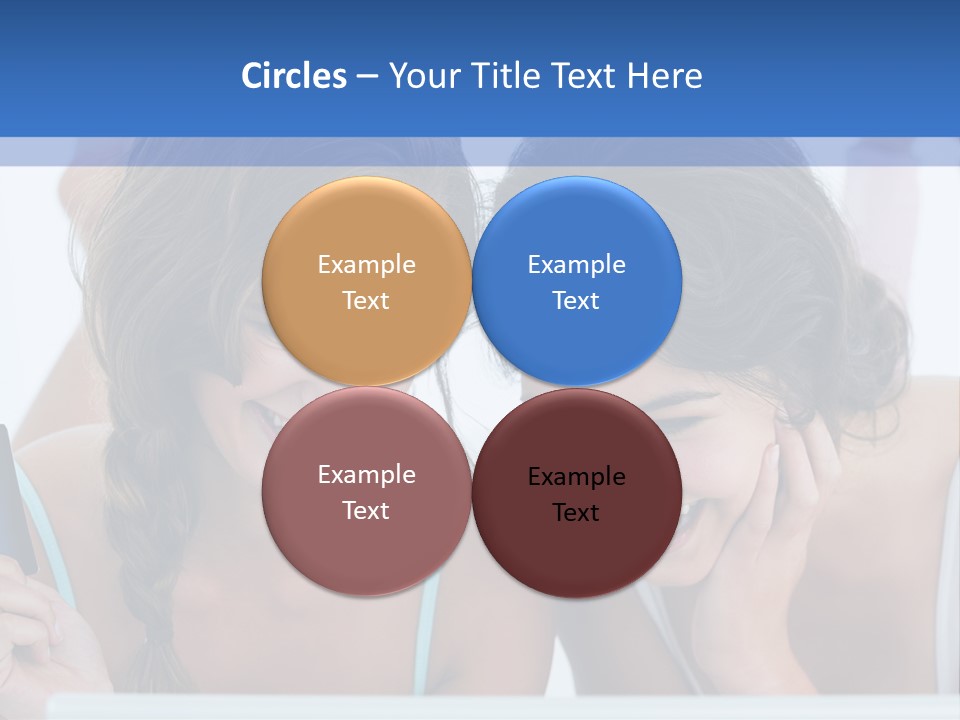 Girls Pay For Online Purchases PowerPoint Template