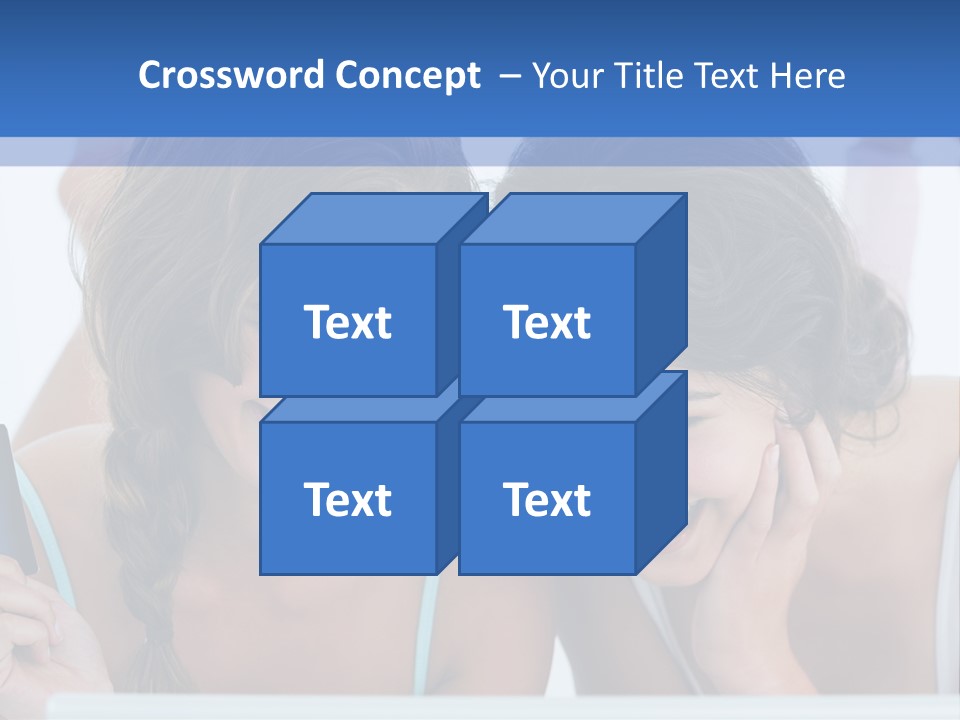 Girls Pay For Online Purchases PowerPoint Template