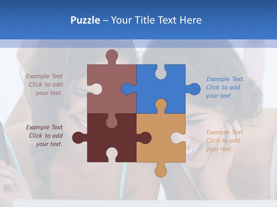 Girls Pay For Online Purchases PowerPoint Template