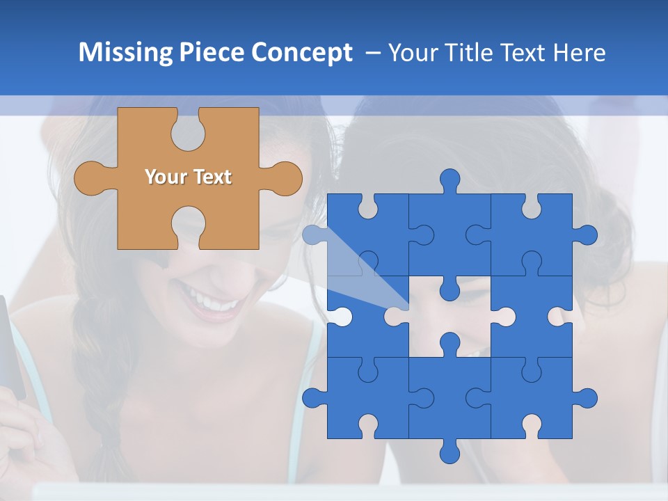 Girls Pay For Online Purchases PowerPoint Template