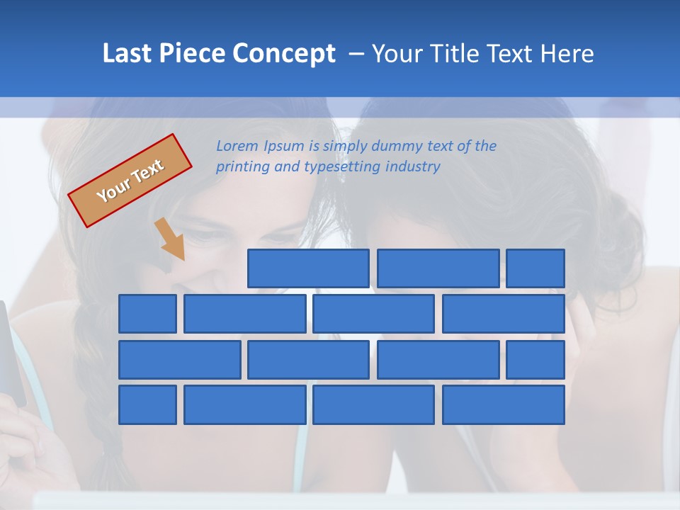 Girls Pay For Online Purchases PowerPoint Template