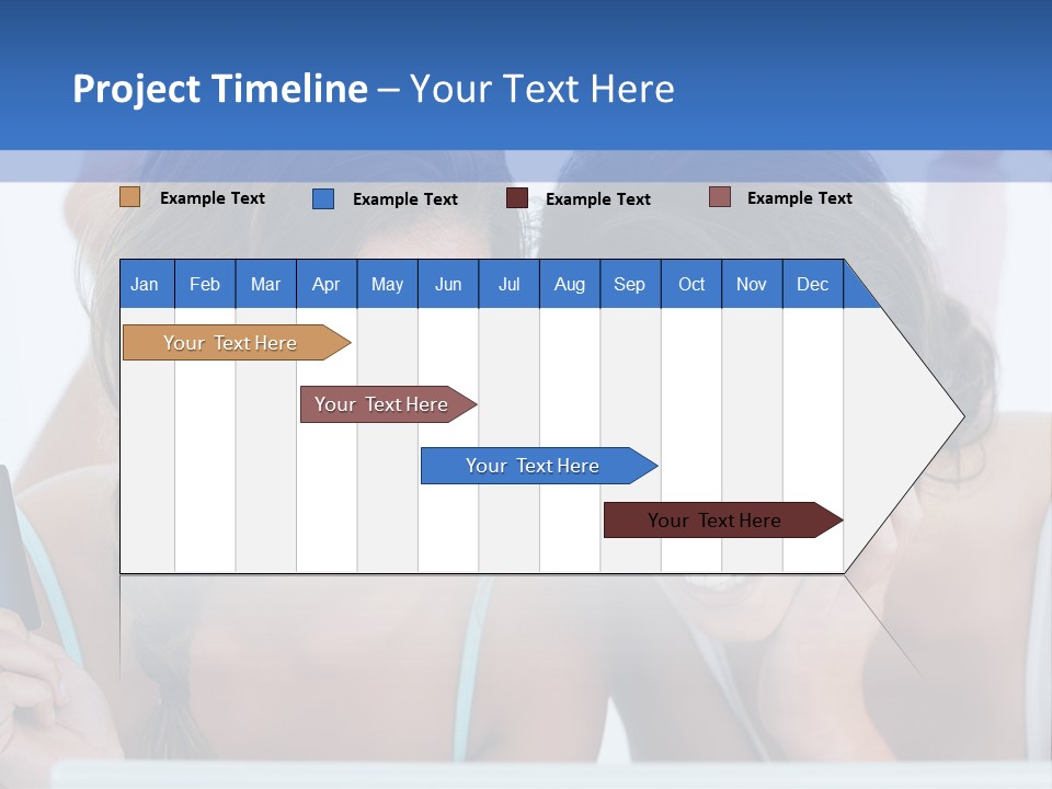 Girls Pay For Online Purchases PowerPoint Template