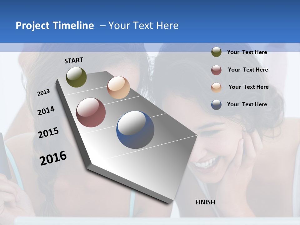 Girls Pay For Online Purchases PowerPoint Template
