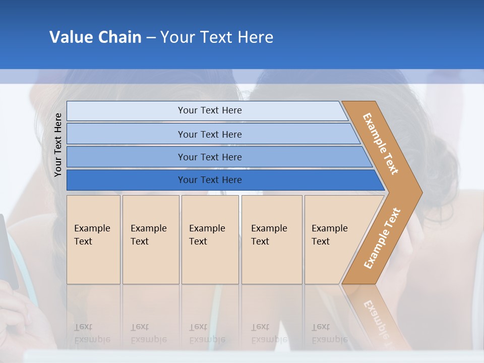 Girls Pay For Online Purchases PowerPoint Template