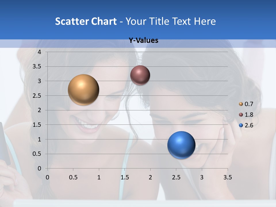 Girls Pay For Online Purchases PowerPoint Template