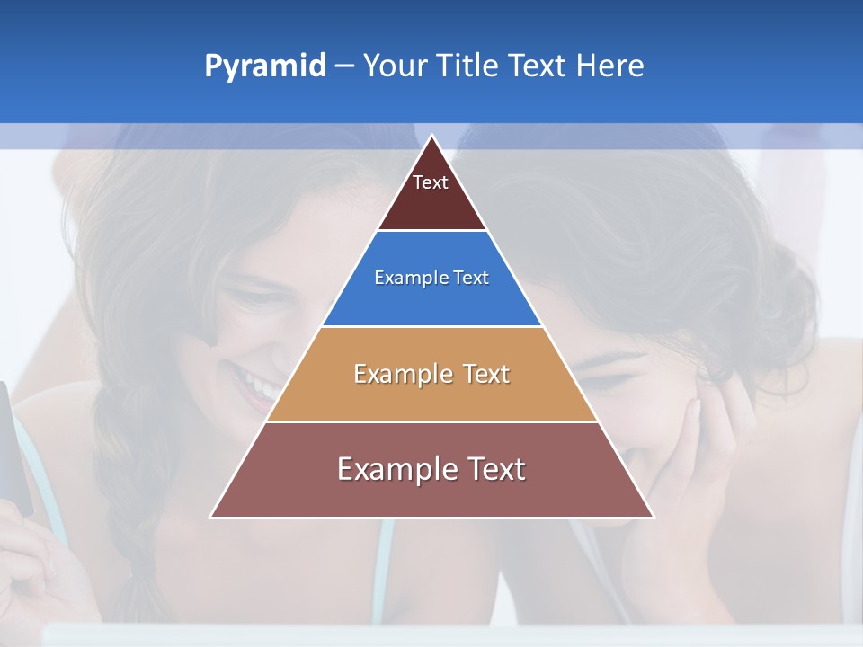 Girls Pay For Online Purchases PowerPoint Template