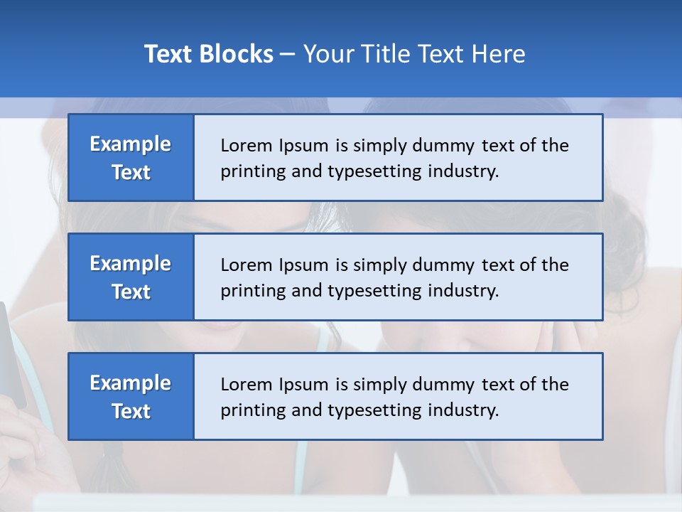 Girls Pay For Online Purchases PowerPoint Template