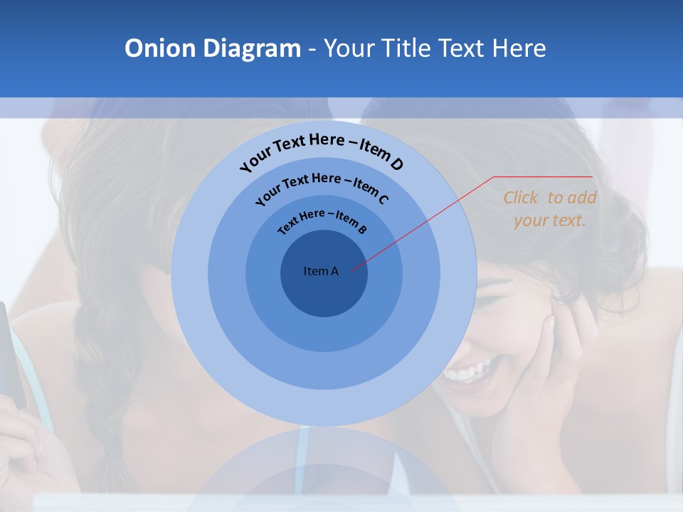 Girls Pay For Online Purchases PowerPoint Template